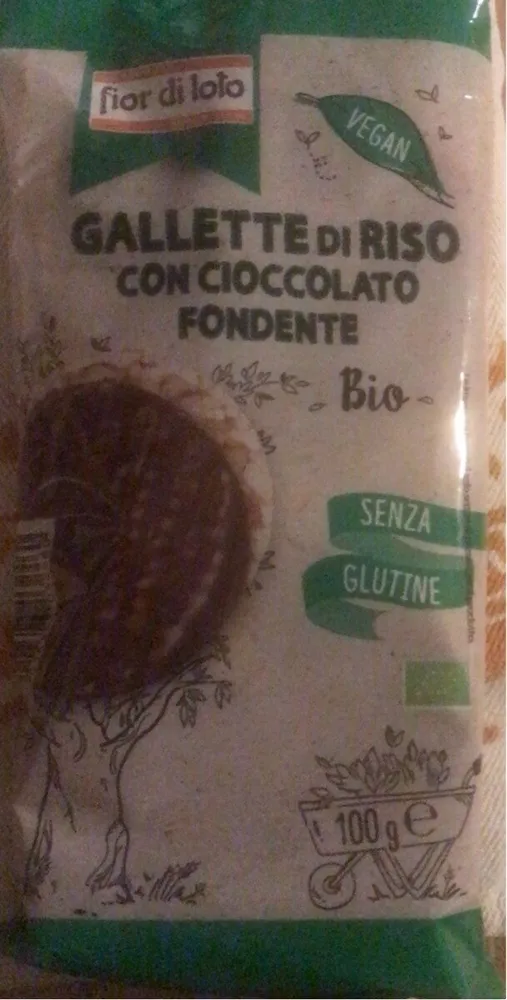 Gallette di riso con cioccolato fondente