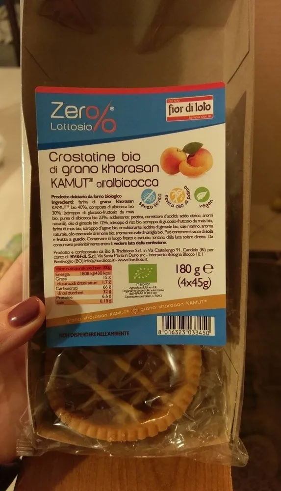 Crostatine bio di grano khorasan kamut albicocca