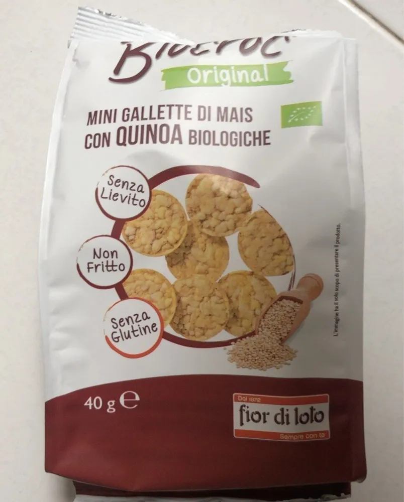MINI GALLETTE DI MAIS CON QUINOA BIOLOGICHE