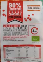 90% lenticchie rosse conchiglie con quinoa