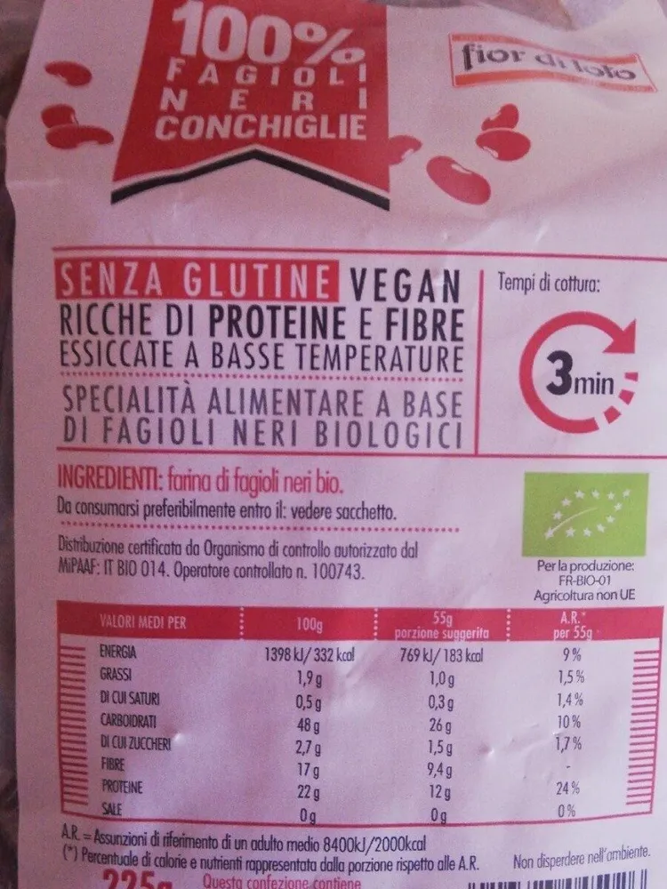 100% FAGIOLI NERI CONCHIGLIE