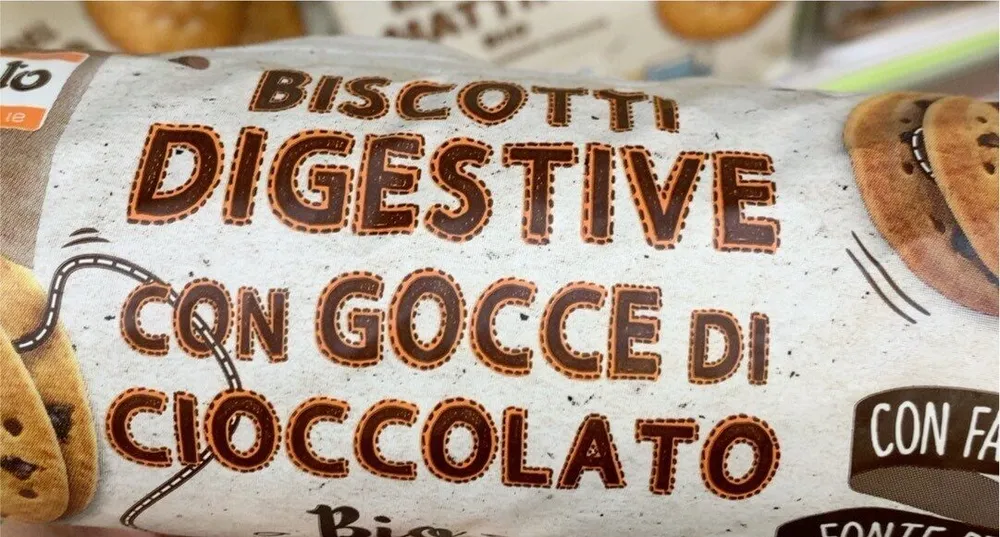 Biscotti digestive gocce di cioccolato