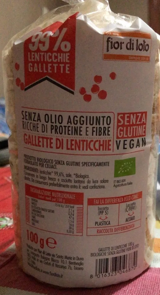 Gallette di lenticchie 99%