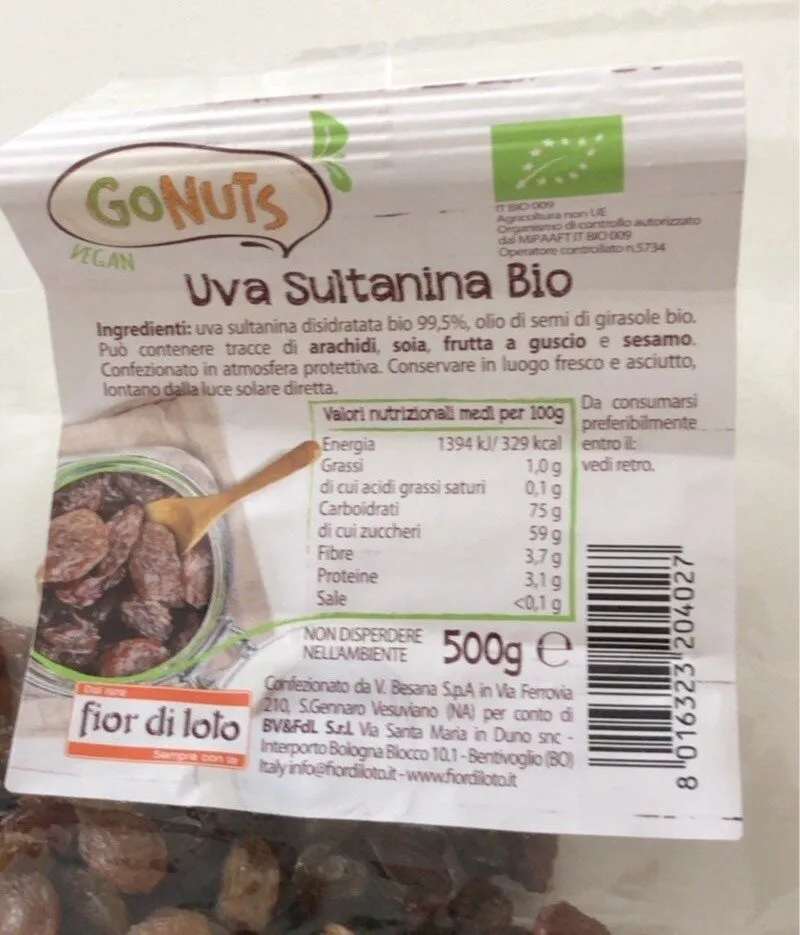 Uva sultanina bio