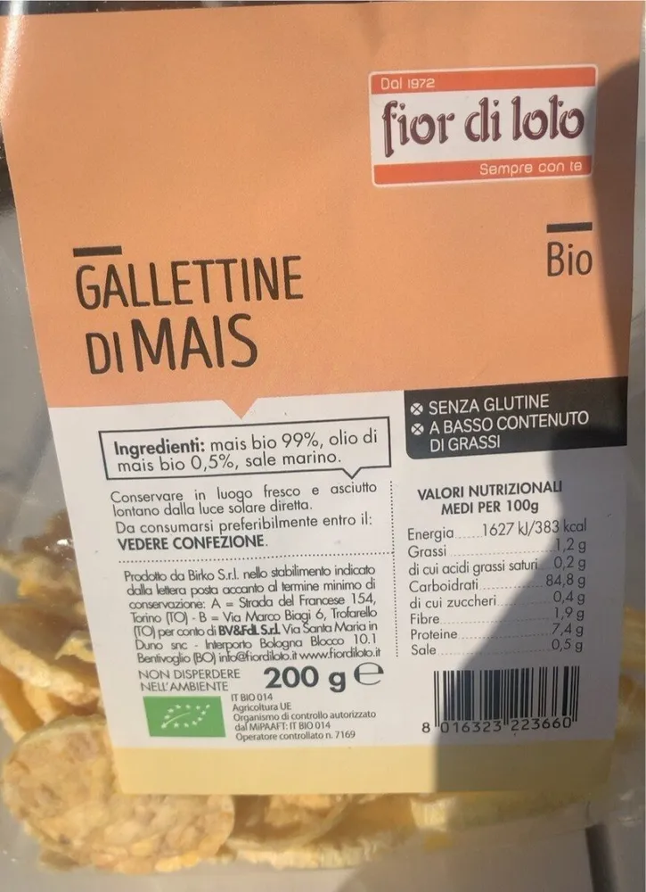 Gallettine di mais