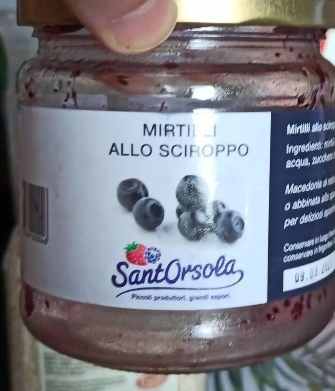Mirtilli allo sciroppo