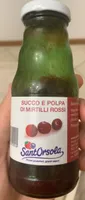 Succo e polpa di mirtilli rossi