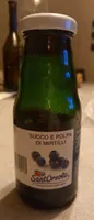 Succo e polpa di mirtilli