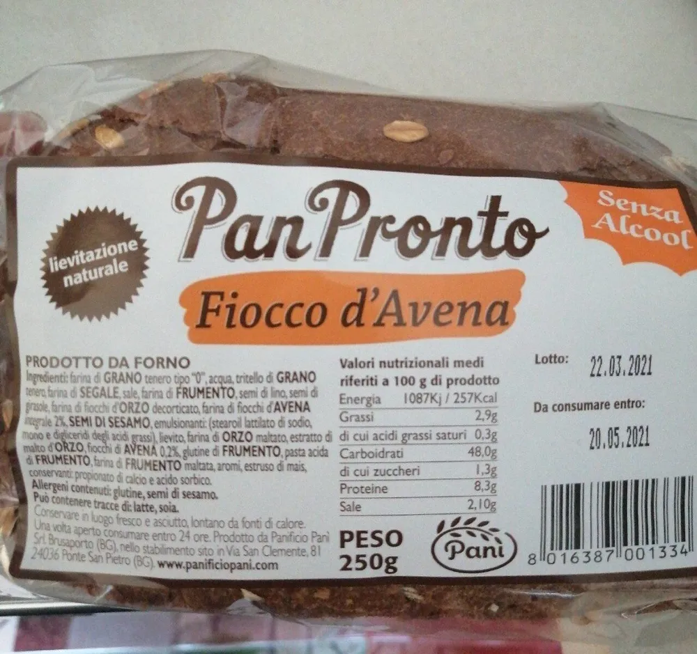 Pan Pronto fiocco d'avena