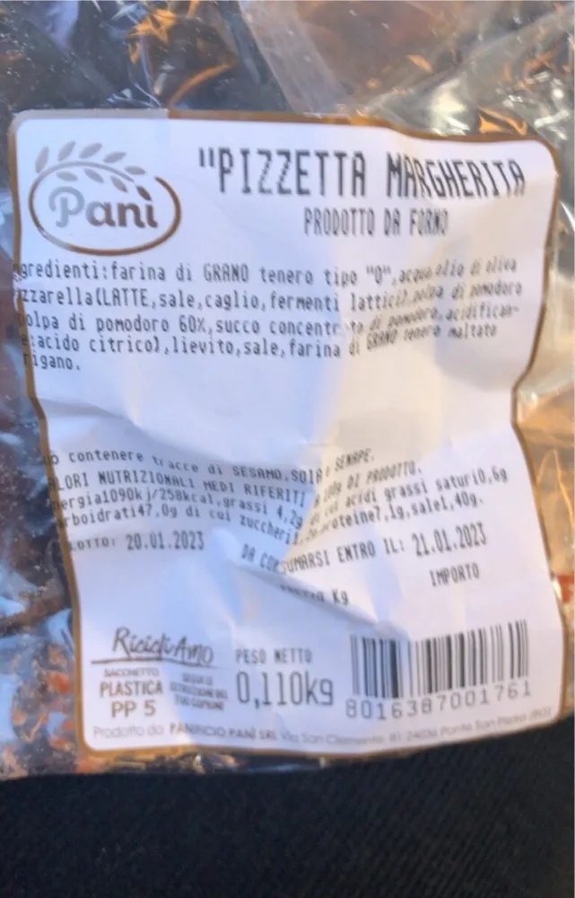 pizzetta margherita