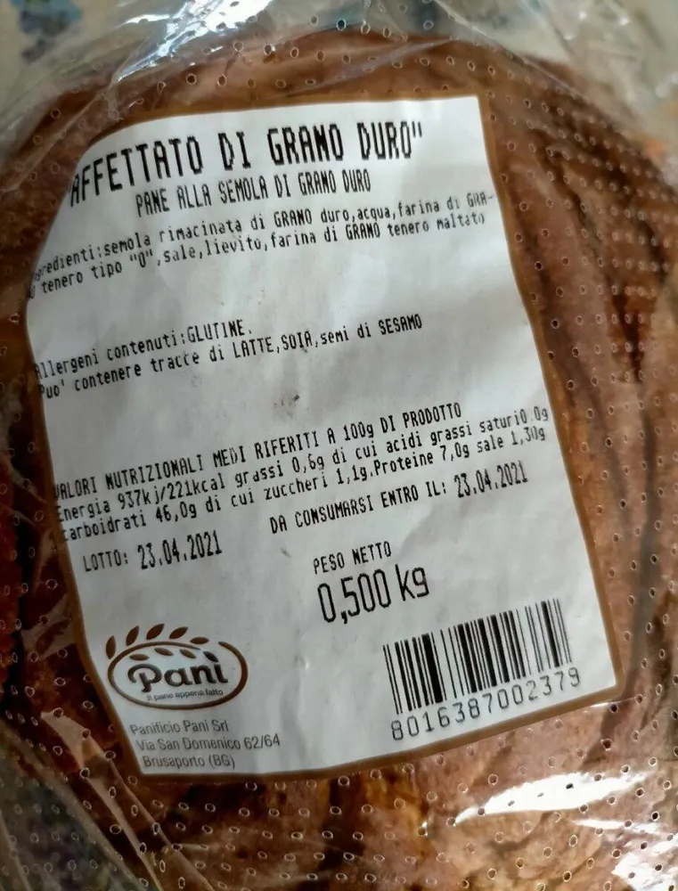Affettato di grano duro