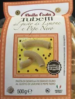 Tubetti al gusto di limone e pepe nero