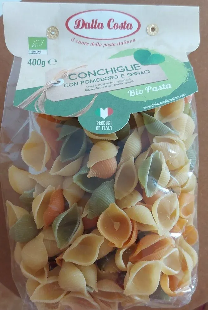 CONCHIGLIE CON POMODORO E SPINACI