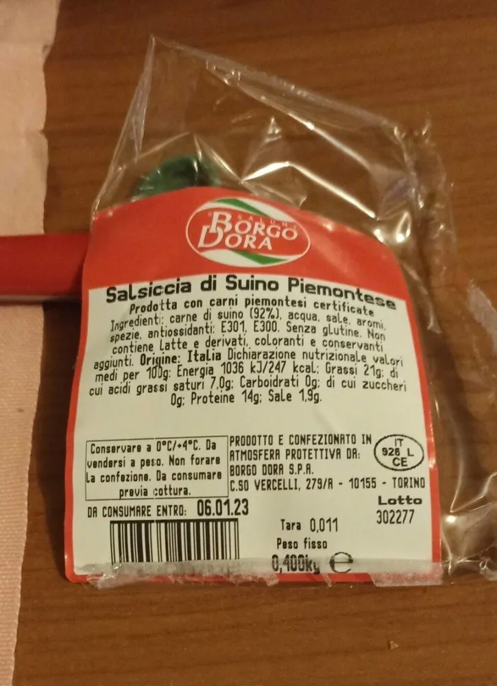 Salsiccia di suino