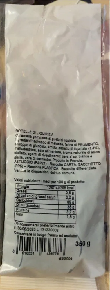 Rotelle di liquirizia