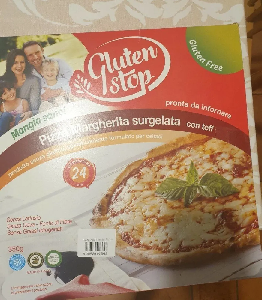 Pizza margherita surgelata con teff