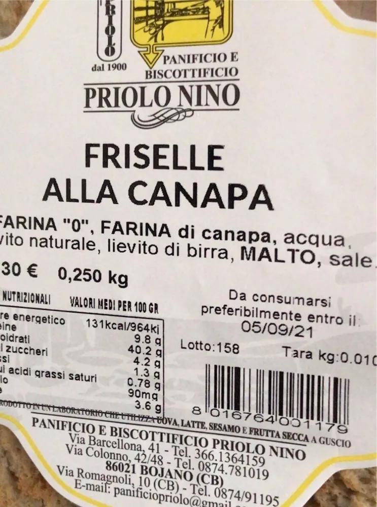 Friselle alla Canapa