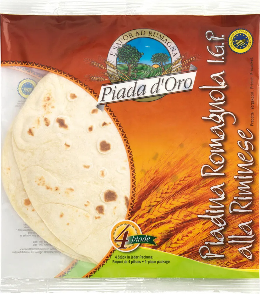 Piadina romagnola IGP alla riminese piada d'oro