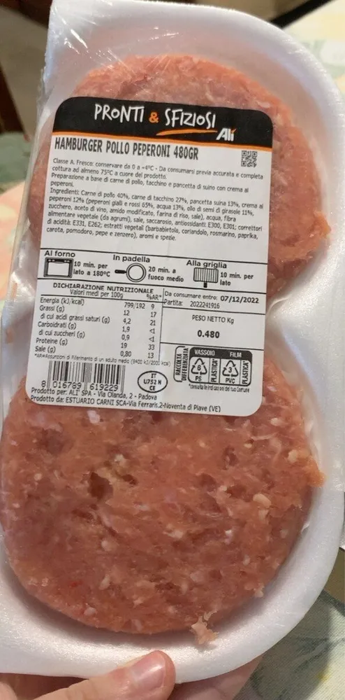 Hamburger pollo peperoni