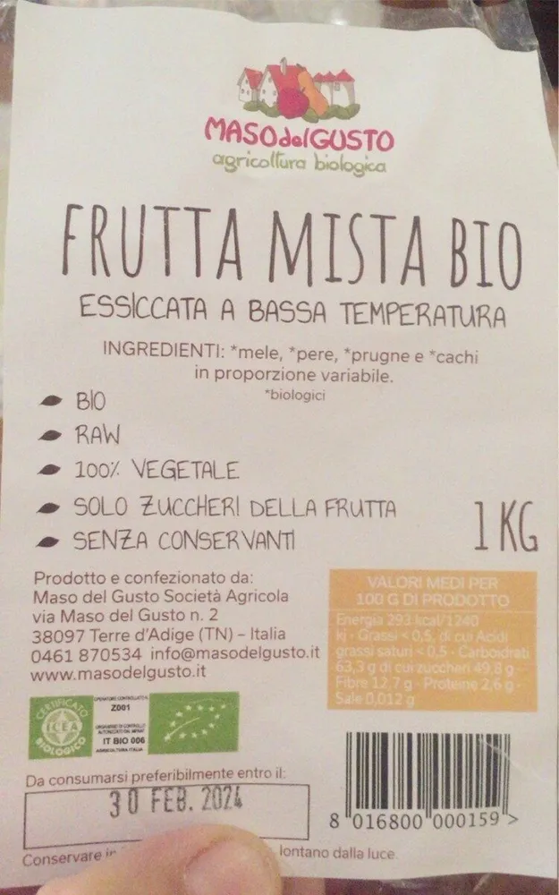 Frutta mista bio