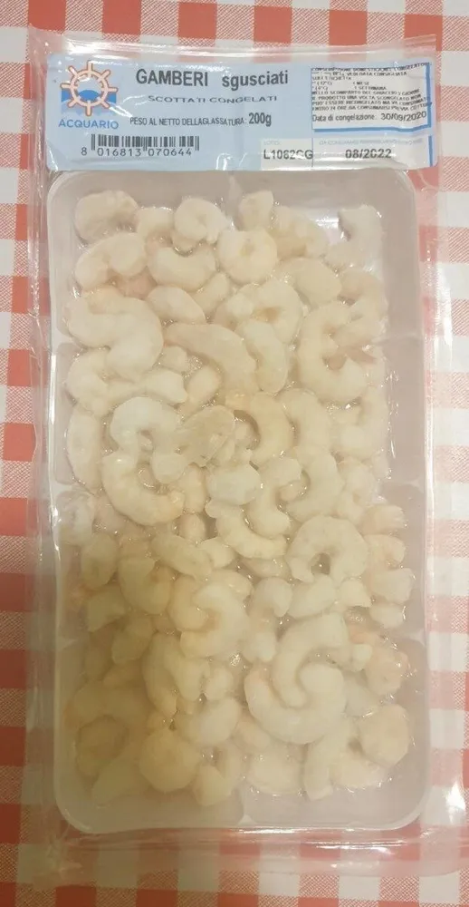 Gamberi sgusciati scottati congelati