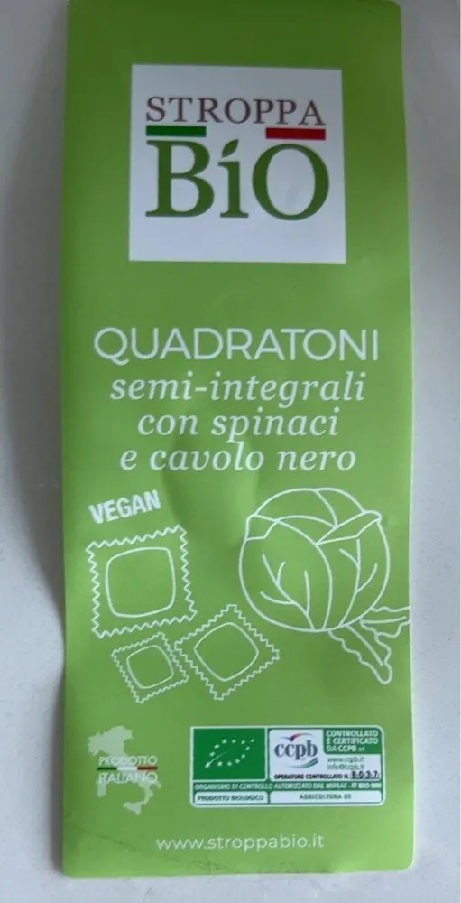 Quadratoni spinaci e cavolo nero