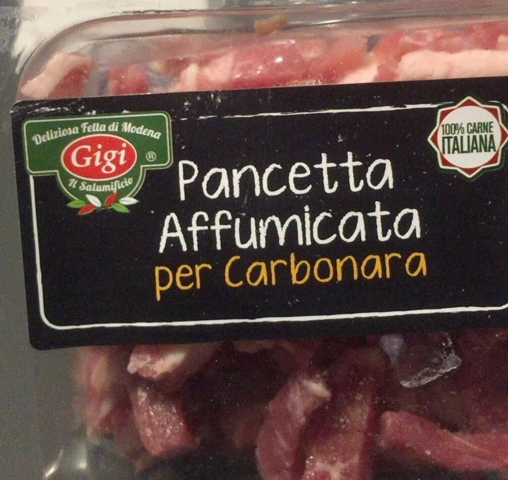 Pancetta fume julienne