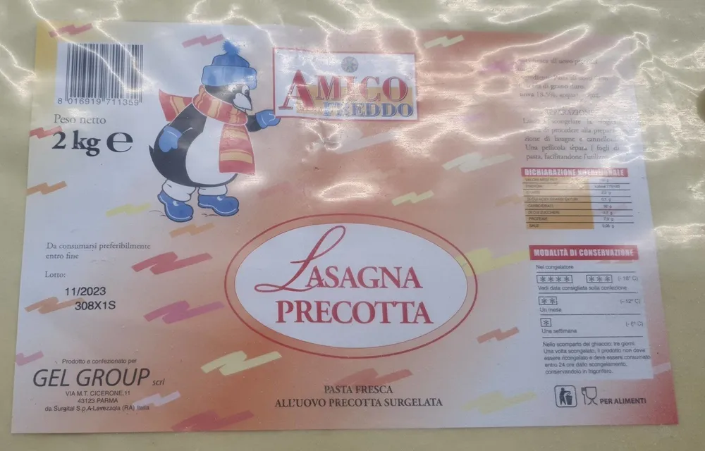 Lasagna precotta