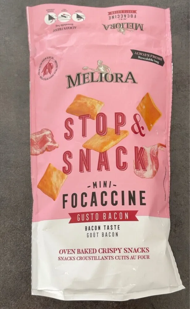 Stop & Snack Mini Focaccine Bacon