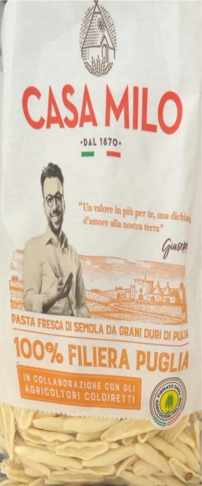 PASTA FRESCA DI SEMOLA DA GRANI DURI DI PUGLIA