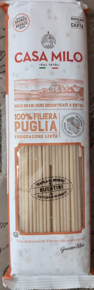 100% Filiera puglia, essiccazione lenta
