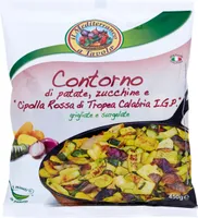 Contorno dIGPatate zucchine e cipolla rossa di tropea