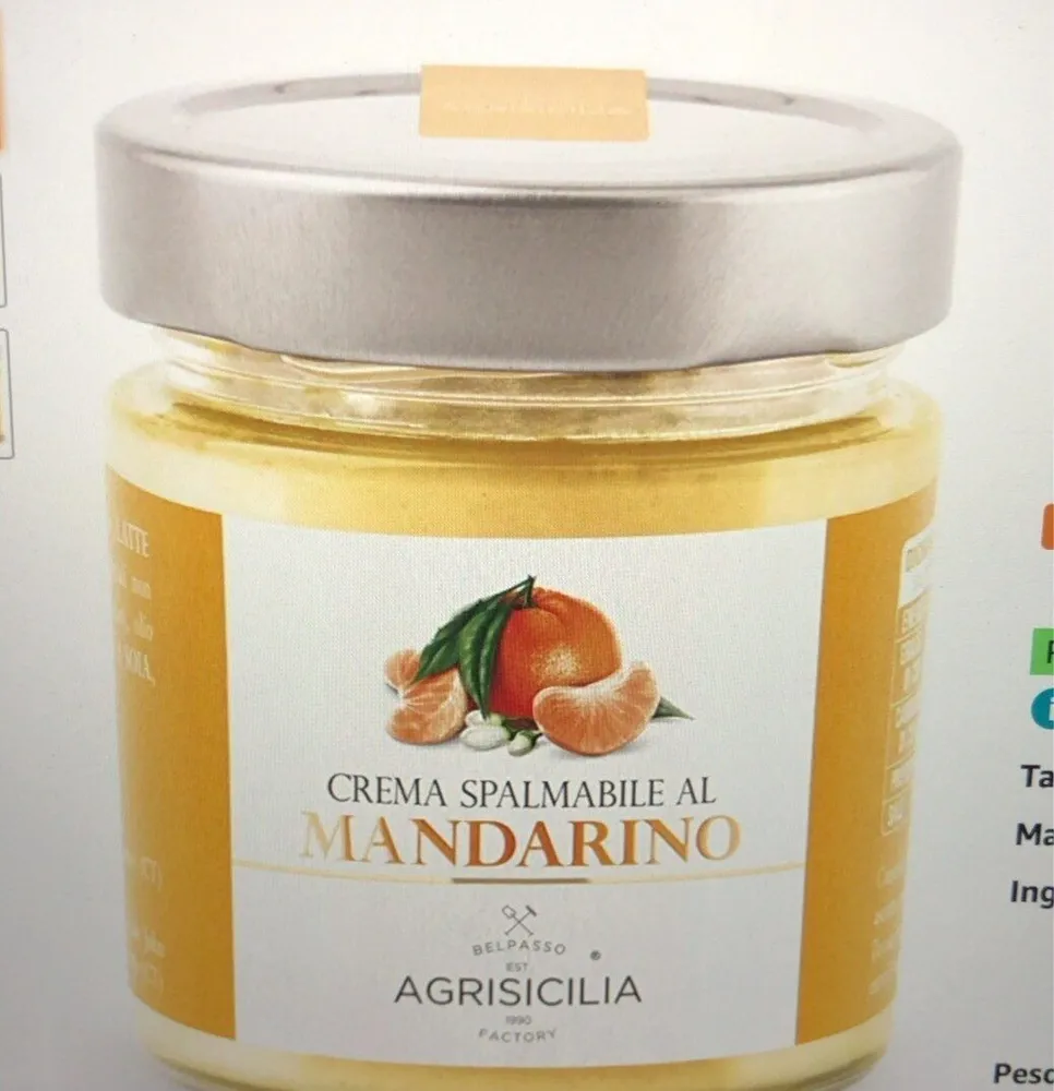 Crema spalmabile al mandarino