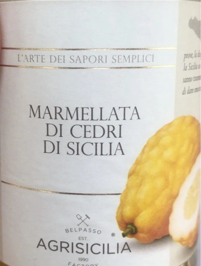 Marmellata cedri sicilia