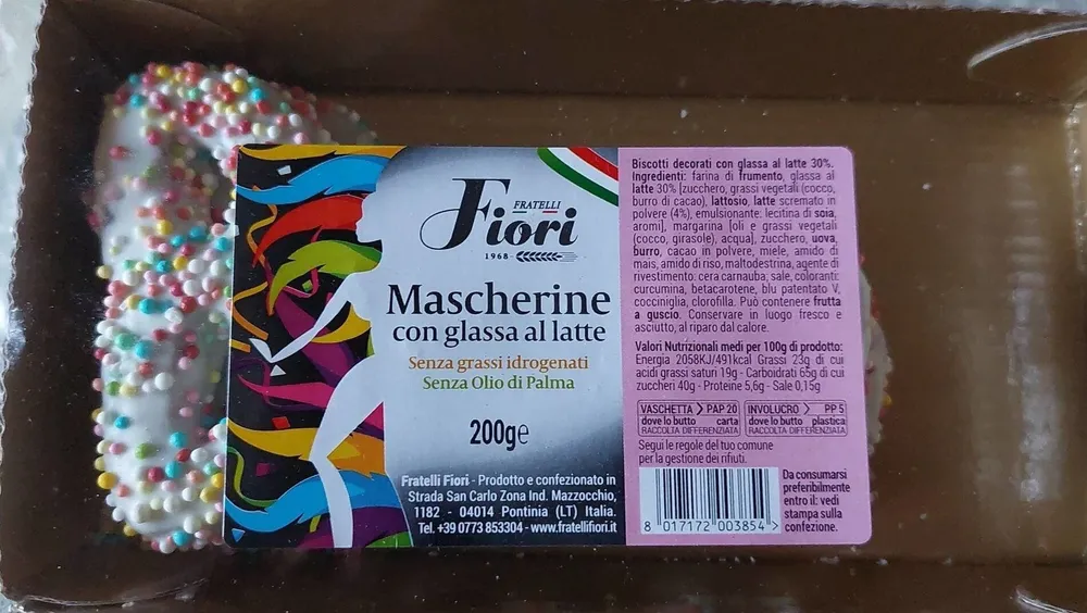 Mascherine con glassa al latte
