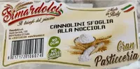 Cannoli sfoglia alla nocciola