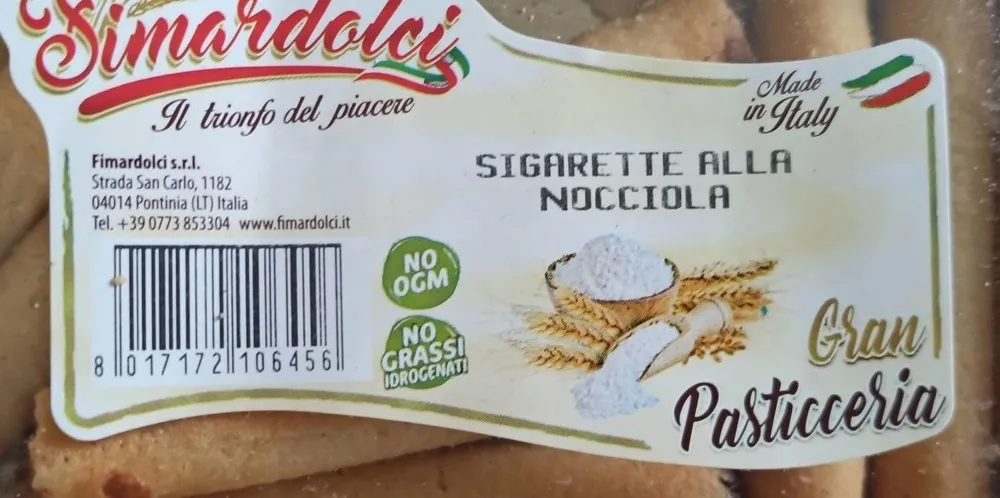 Sigarette alla nocciola