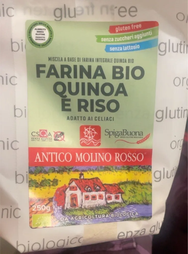 Miscela bio di farina integrale di quinoa e farina di riso
