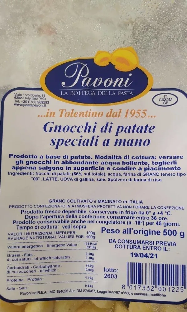 Gnocchi di patate speciali a mano