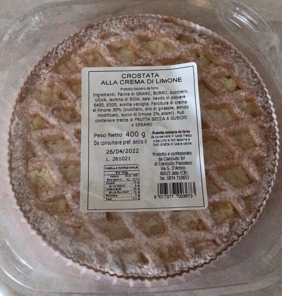 Crostata al limone