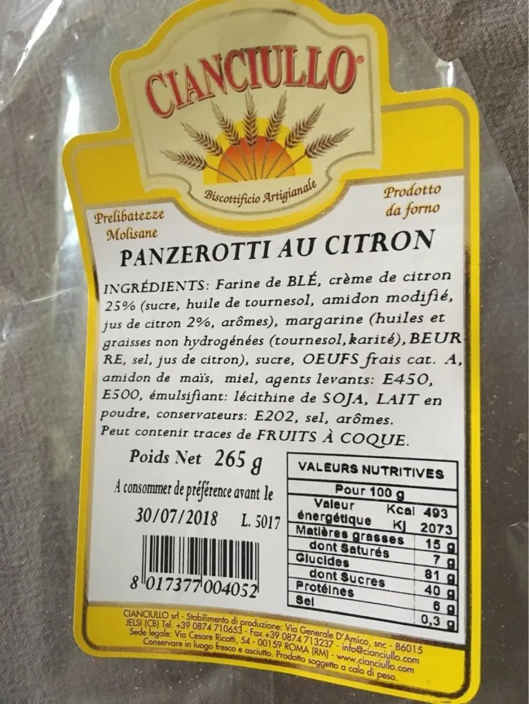 Panzerotti au citron