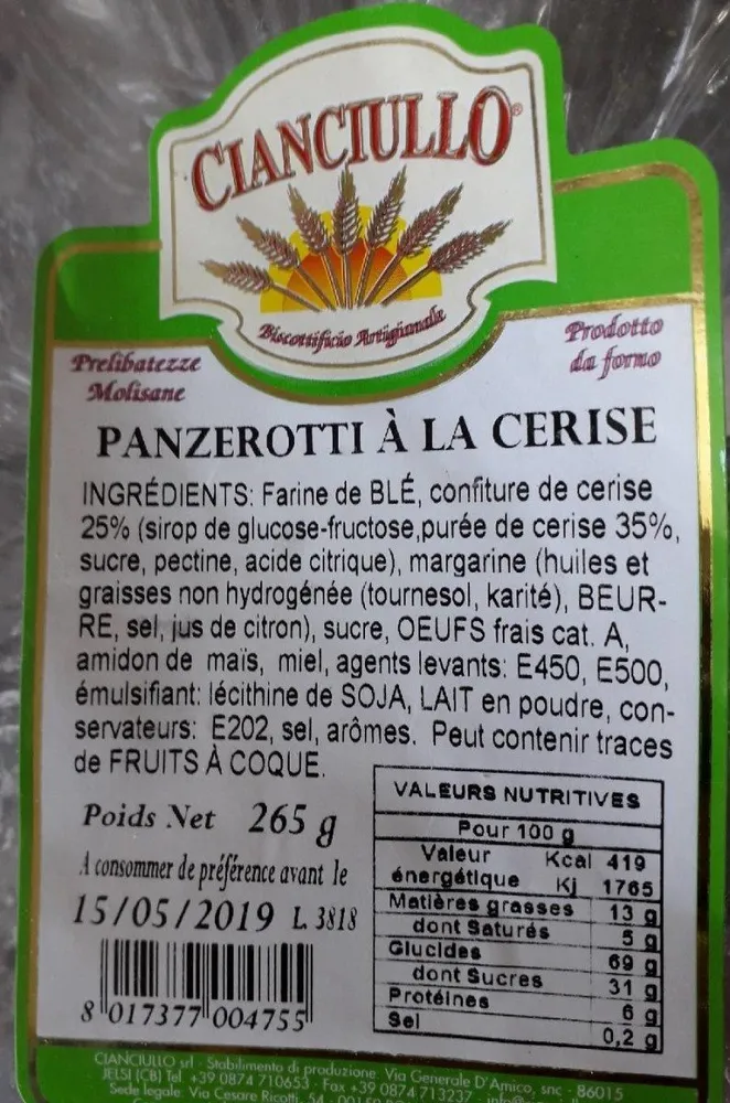 Panzerotti à la cerise