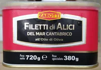 Filetti di alici del mar cantabrico