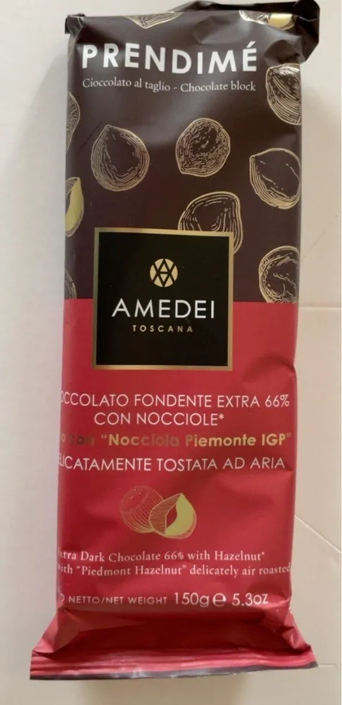 Cioccolato Fondente Extra 66% con Nocciole