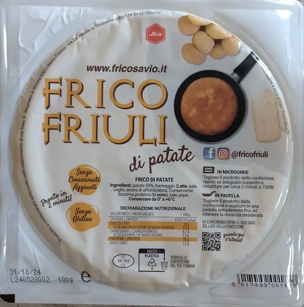 Frico Friuli di patate