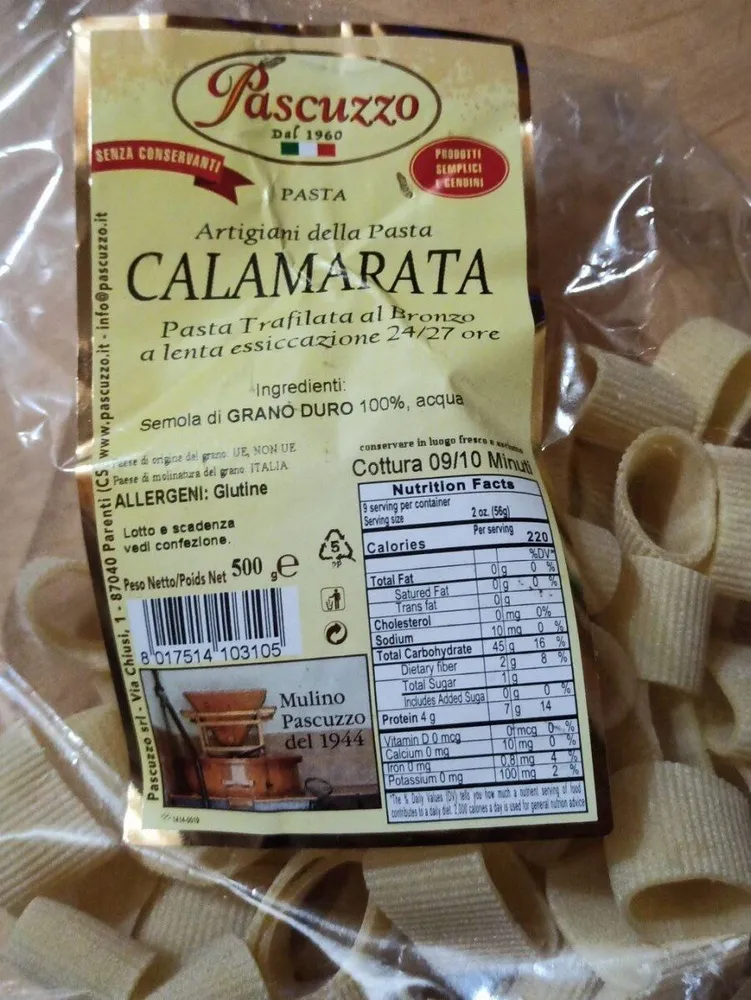Calamarata Pasta trafilata al bronzo