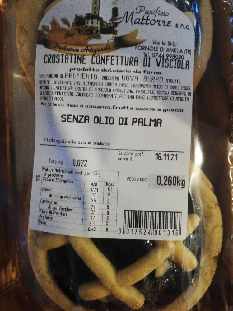 Crostatine confettura di visciole