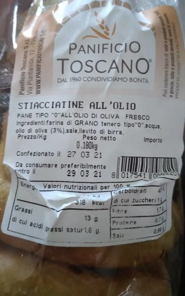 Schiacciatine all'olio