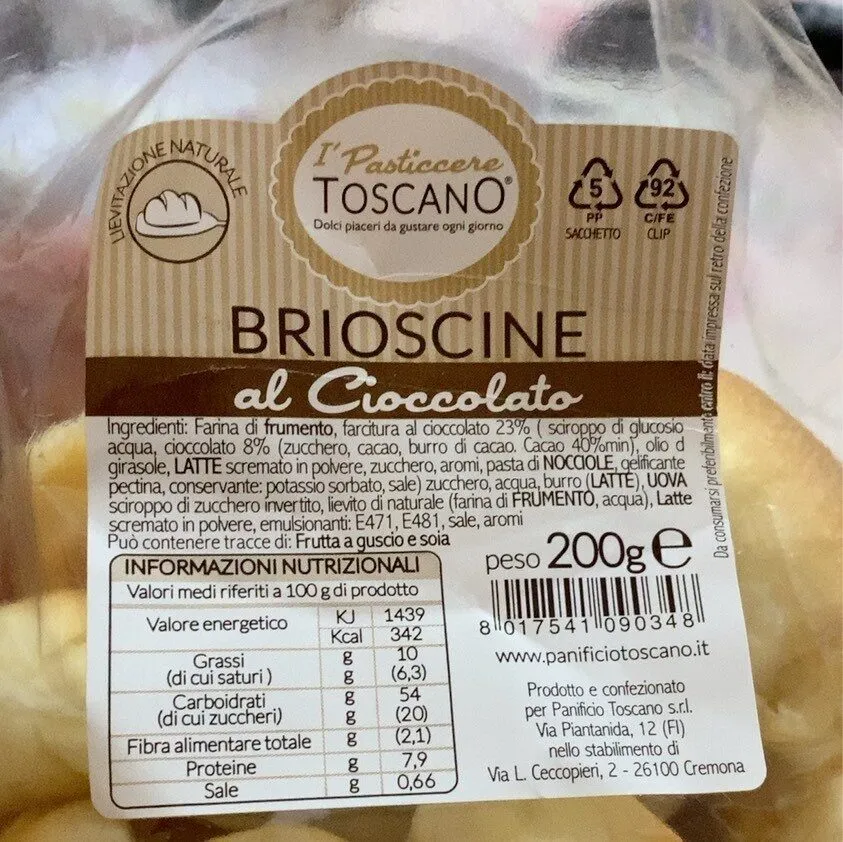 Brioscine al cioccolato