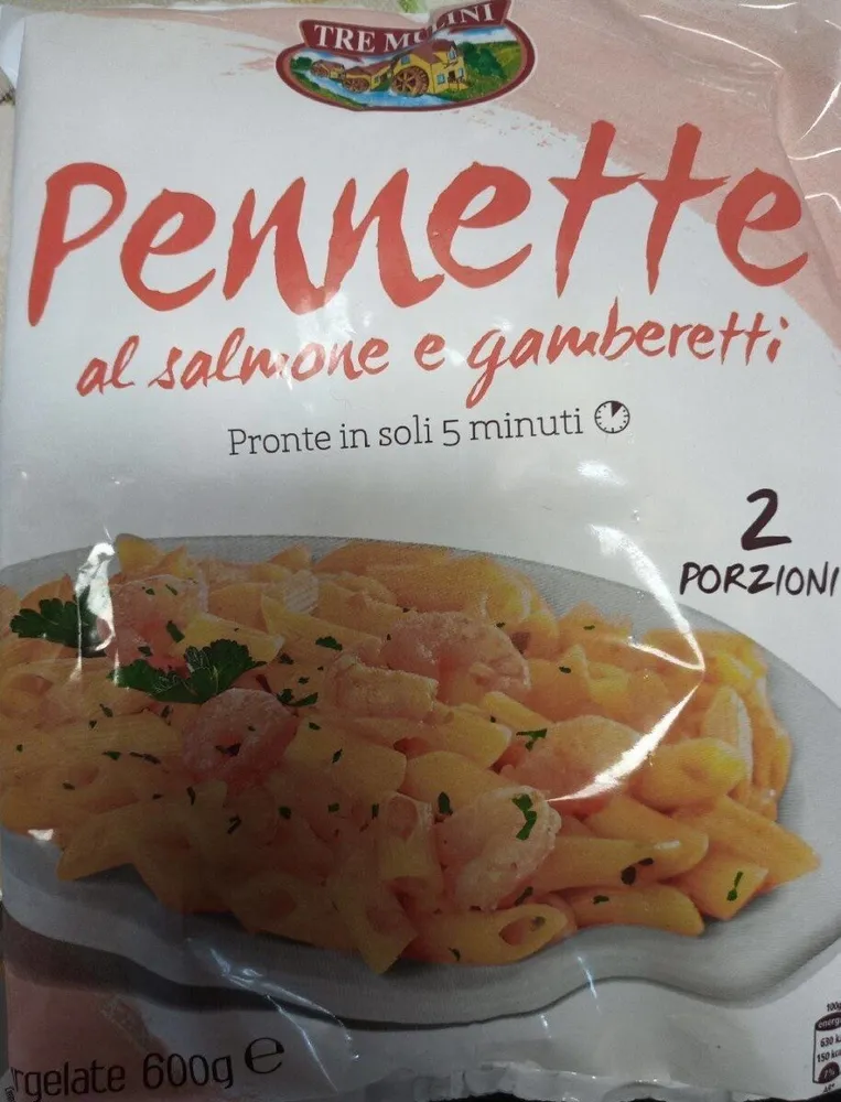 Pennette al salmone e gamberetti